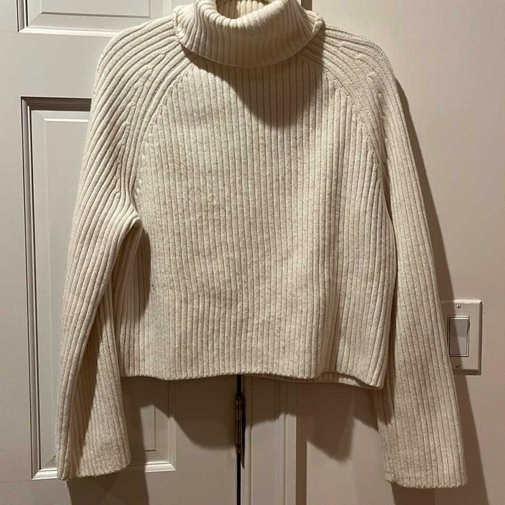 Turtleneck sweater
Wide sleeves